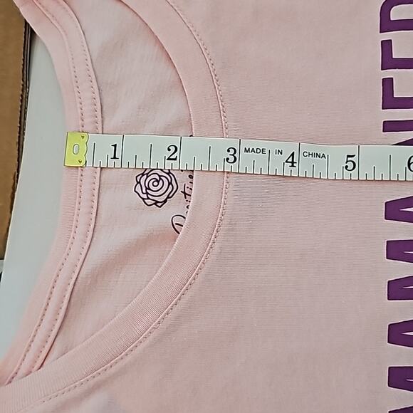 Positive Tees "Mama Needs Wine" Short Sleeved T-Shirt Pink Woman's Size XL 16-18 - Picture 8 of 9